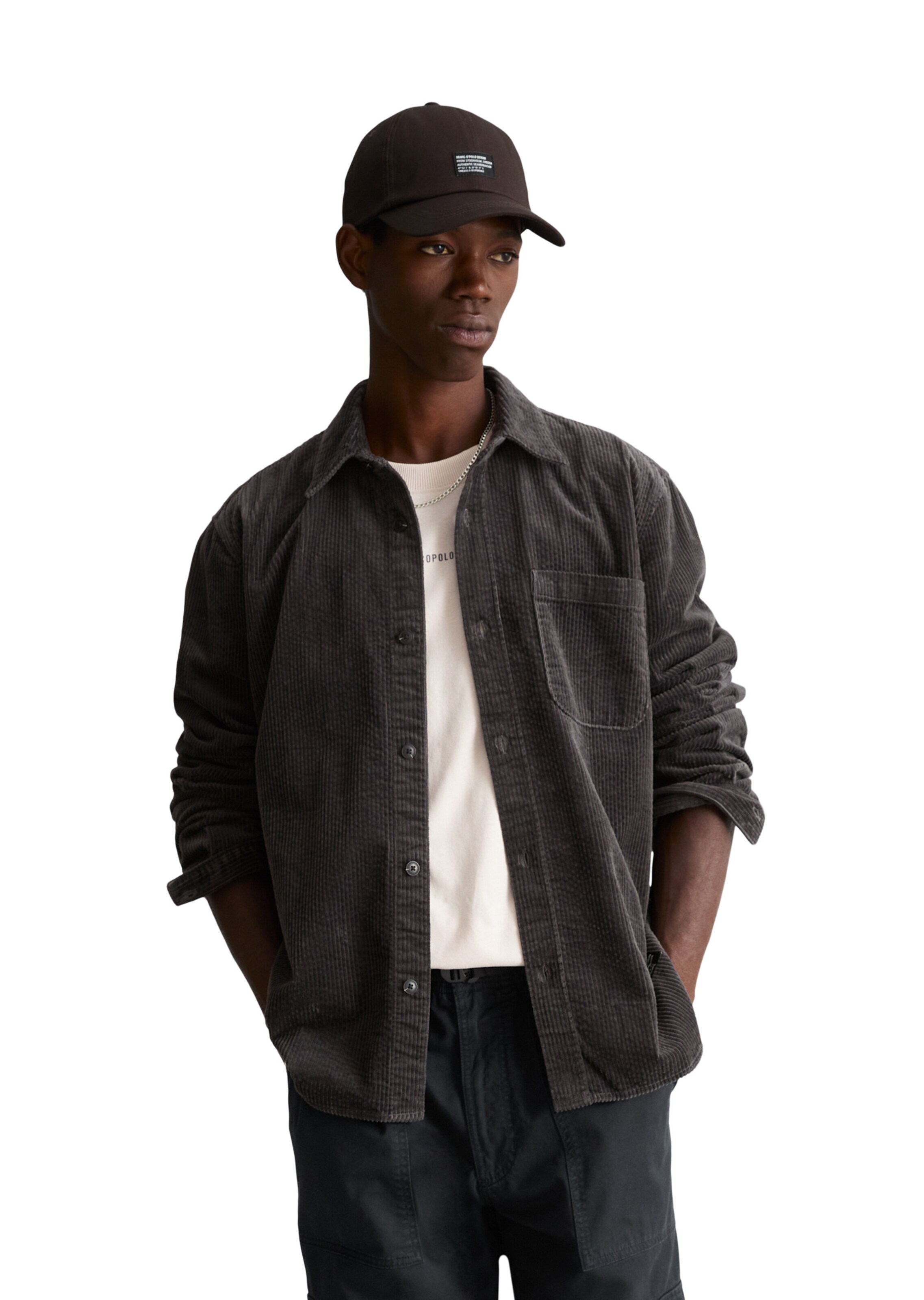 Coupe regular Chemise Marc O'Polo DENIM en gris : devant