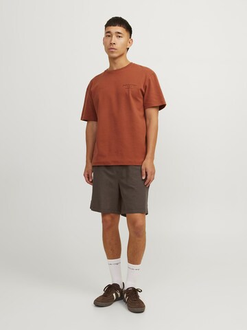 JACK & JONES Loosefit Broek 'Jaiden' in Bruin