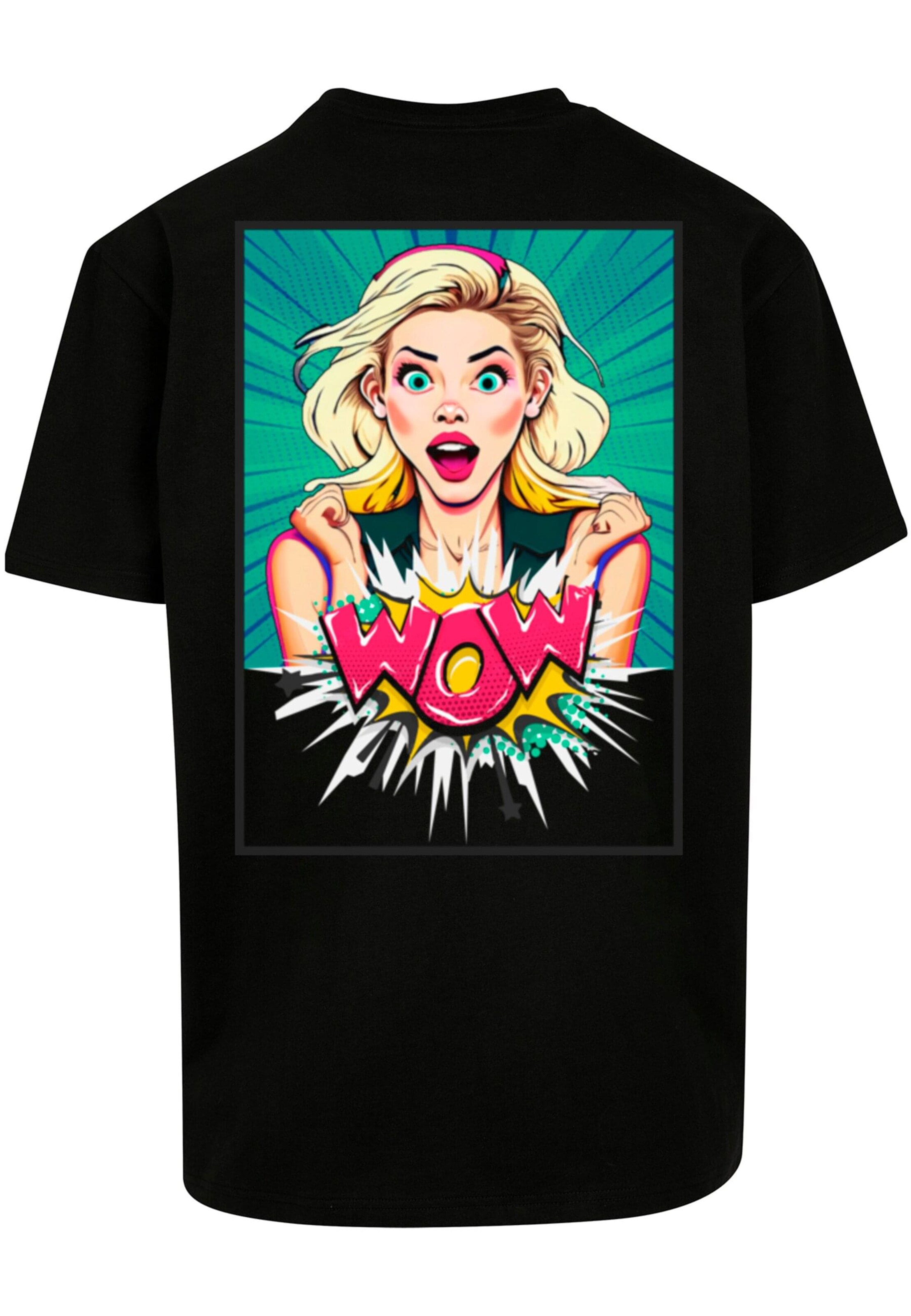 Merchcode Shirt 'WOW Comic' in Black