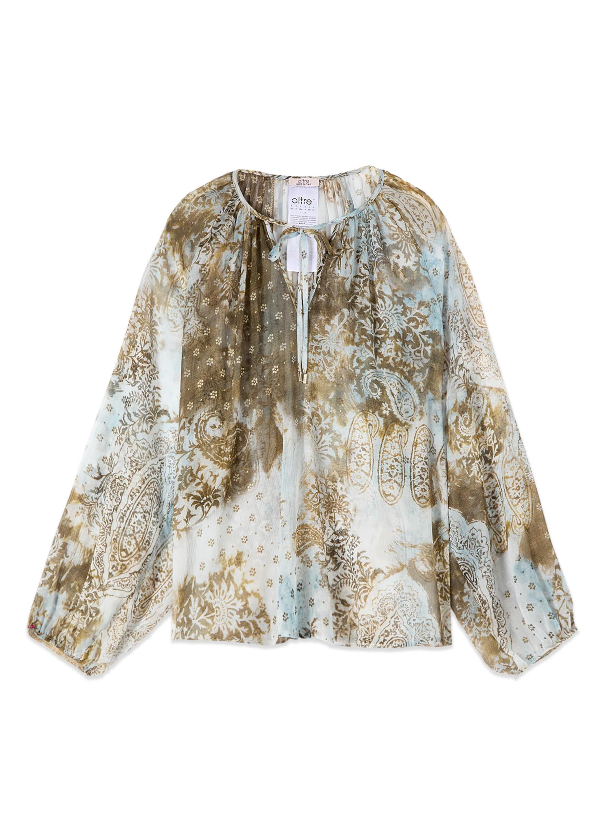 Camicia da donna di oltre in marrone: frontale