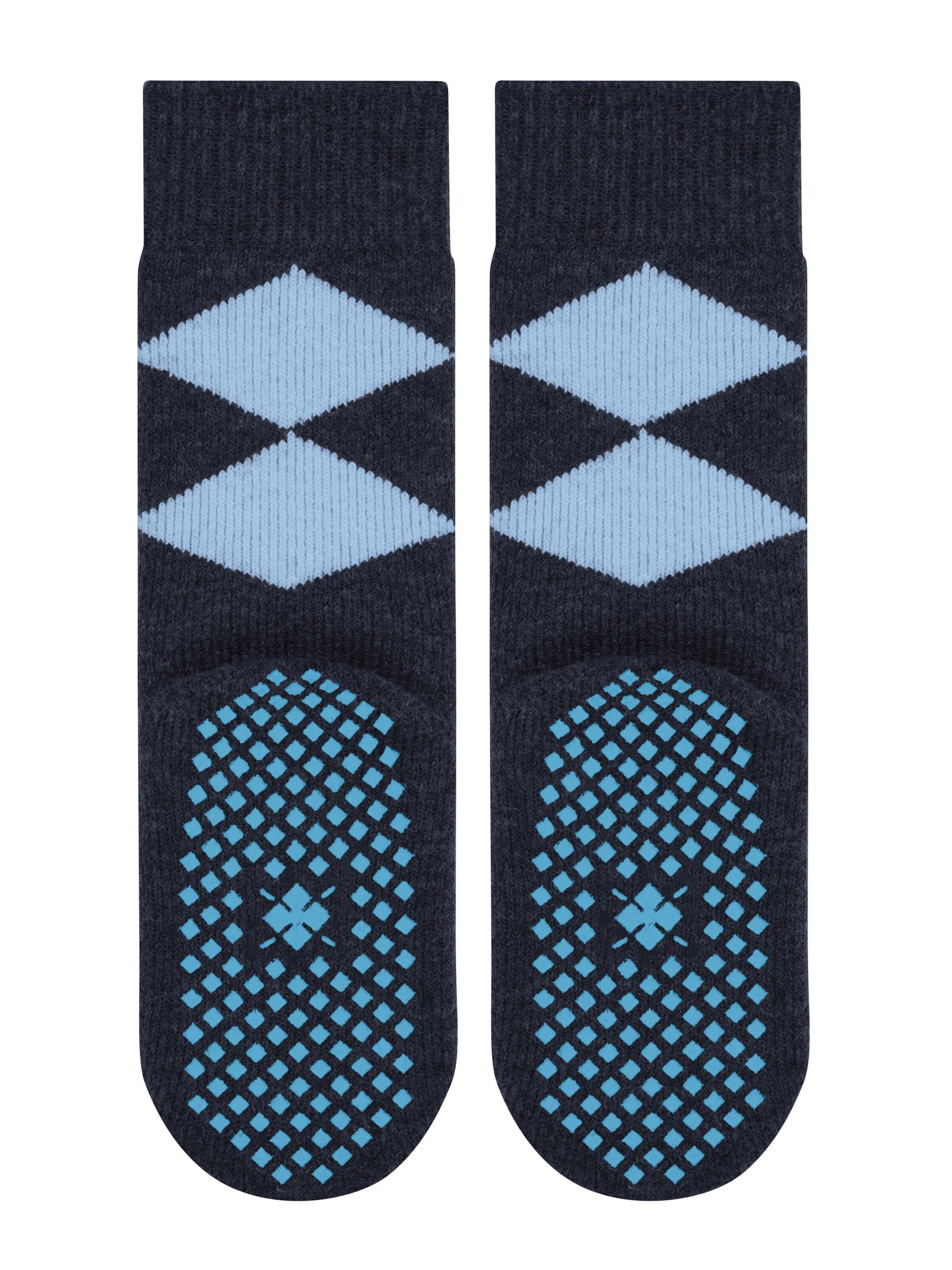 BURLINGTON Socks 'Cosy Argyle' in Blue