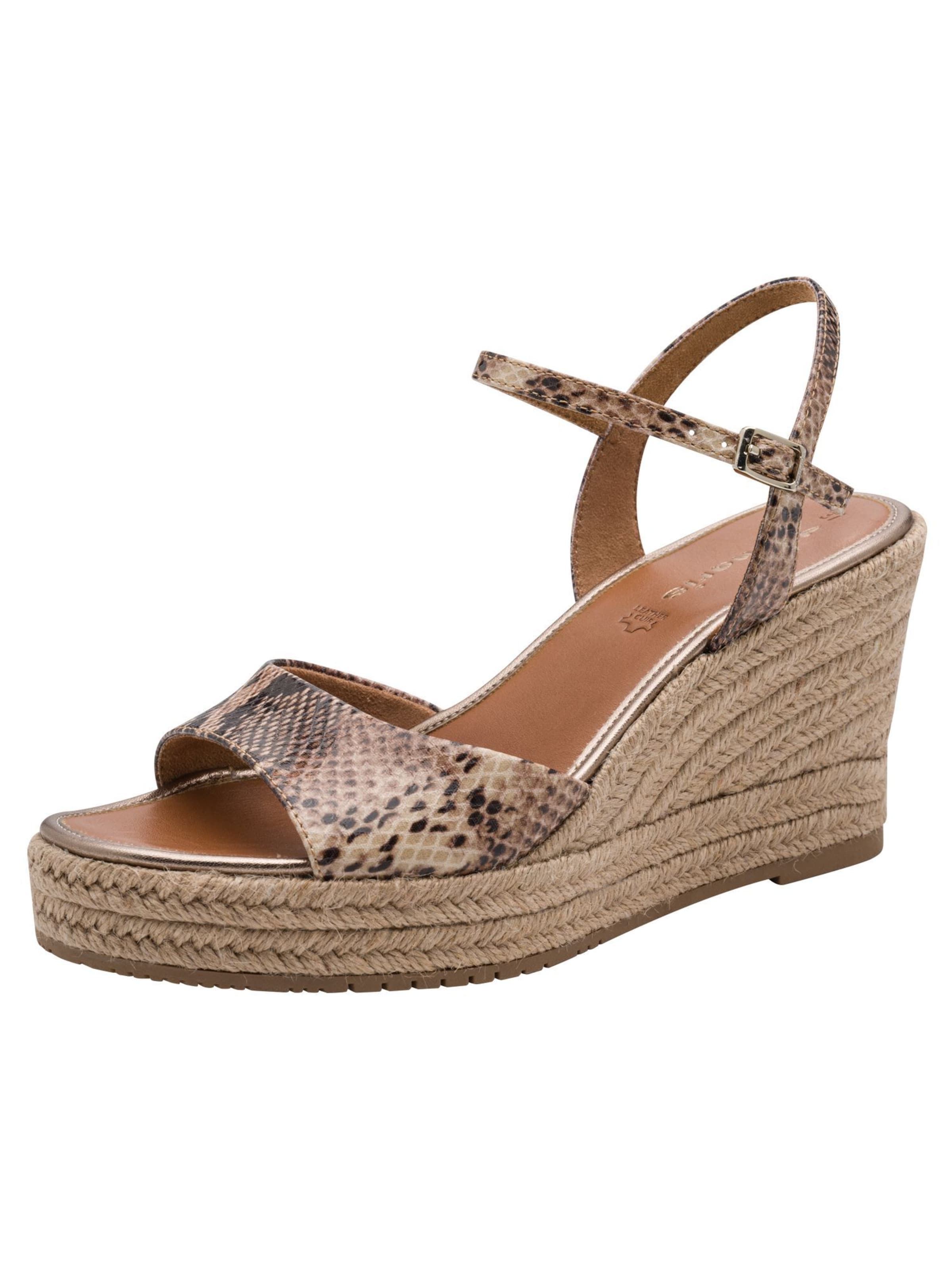 Sandales à lanières Tamaris en marron : devant