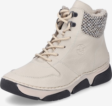Stivaletto stringato di Rieker in beige: frontale