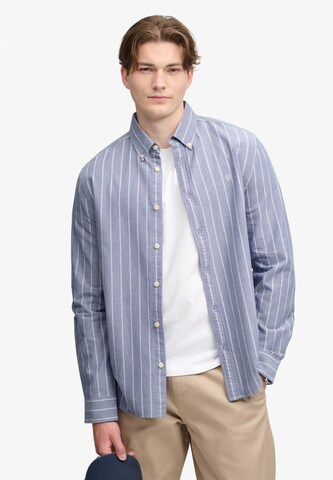 Superdry & Co Regular fit Button Up Shirt in Blue: front
