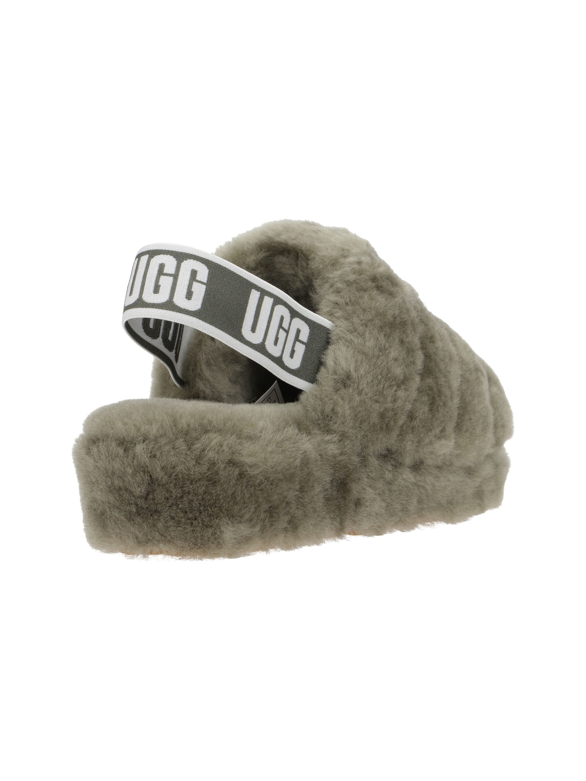 UGG Pantolette 'UGG Fluff Yeah Slide Hausschuhe grün' in Grün