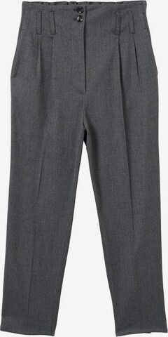 MANGO Regular Pleat-Front Pants 'Taylor' in Grey: front