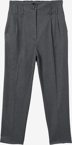 MANGO Kalhoty se sklady v pase 'Taylor' – šedá: přední strana