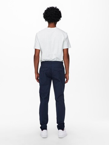 regular Pantaloni chino di Only & Sons in blu