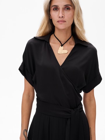 Blue Shadow Blouse in Black: front