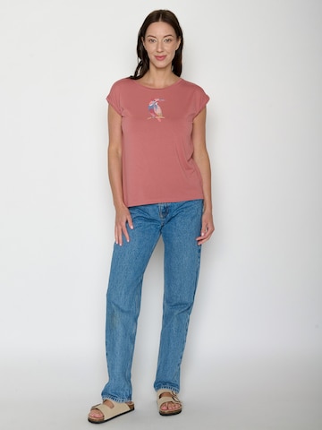 Maglietta 'Timid Bird Look' di GREENBOMB in rosa