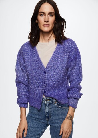 Cardigan 'Narciso' MANGO en violet : devant