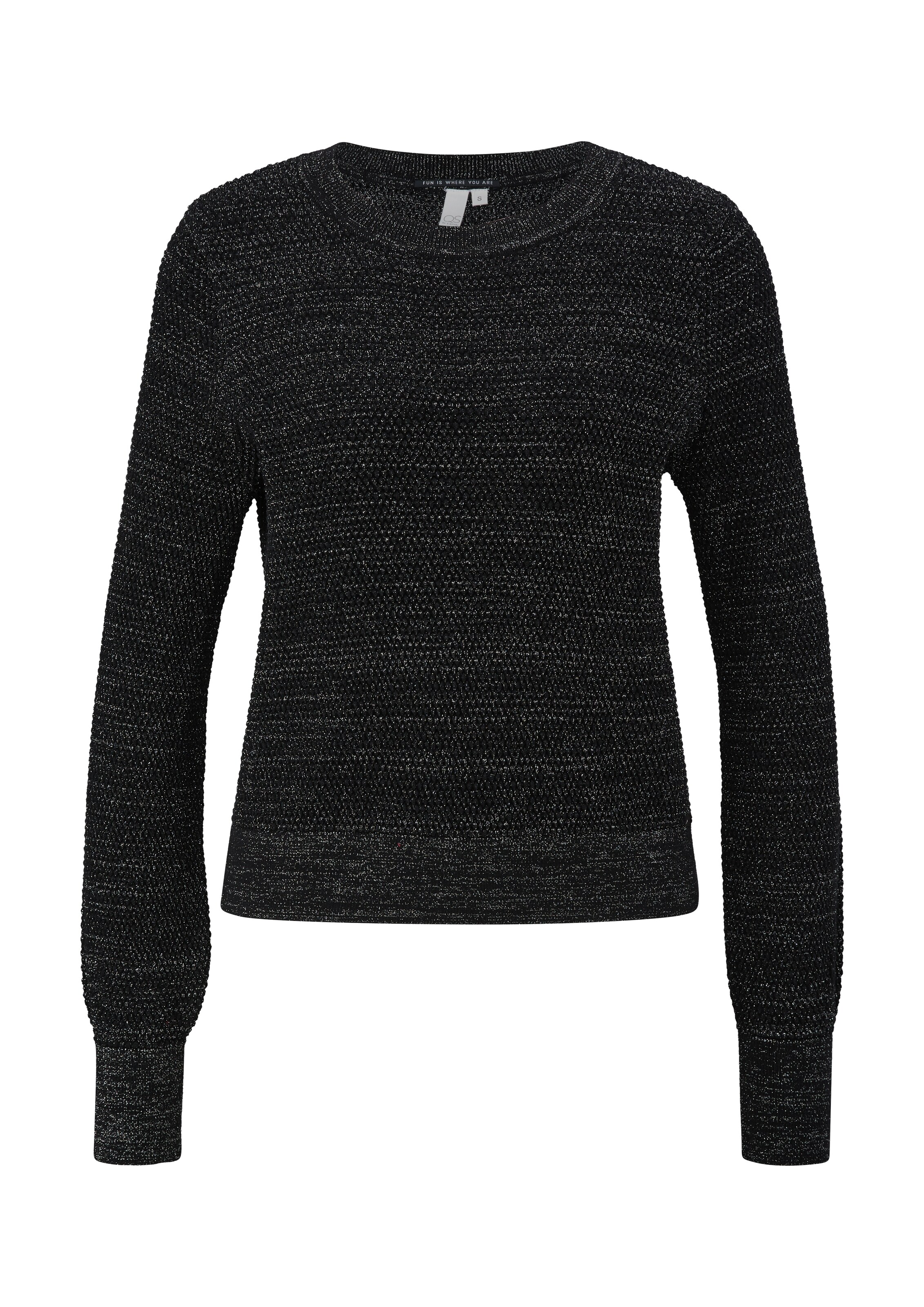 QS Trui in Zwart: voorkant