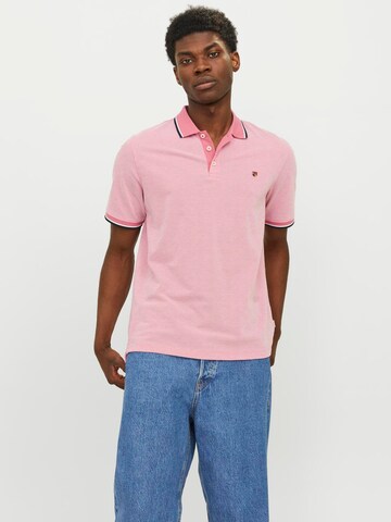 JACK & JONES Regular Fit Poloshirt 'Bluwin' in Pink: predná strana