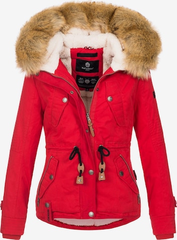 NAVAHOO Winter Parka 'Pearl' in Red: front