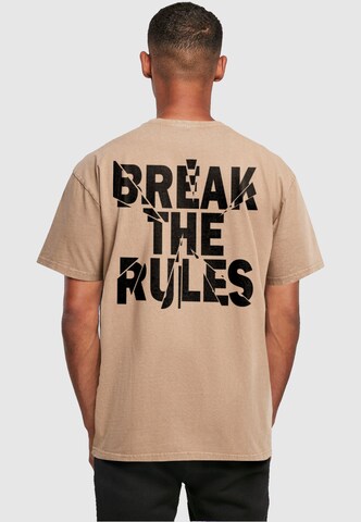 Merchcode T-Shirt 'Break The Rules 2' in Beige