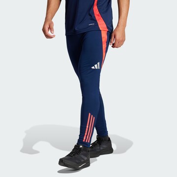Effilé Pantalon de sport 'Manchester United Tiro 24' ADIDAS PERFORMANCE en bleu : devant