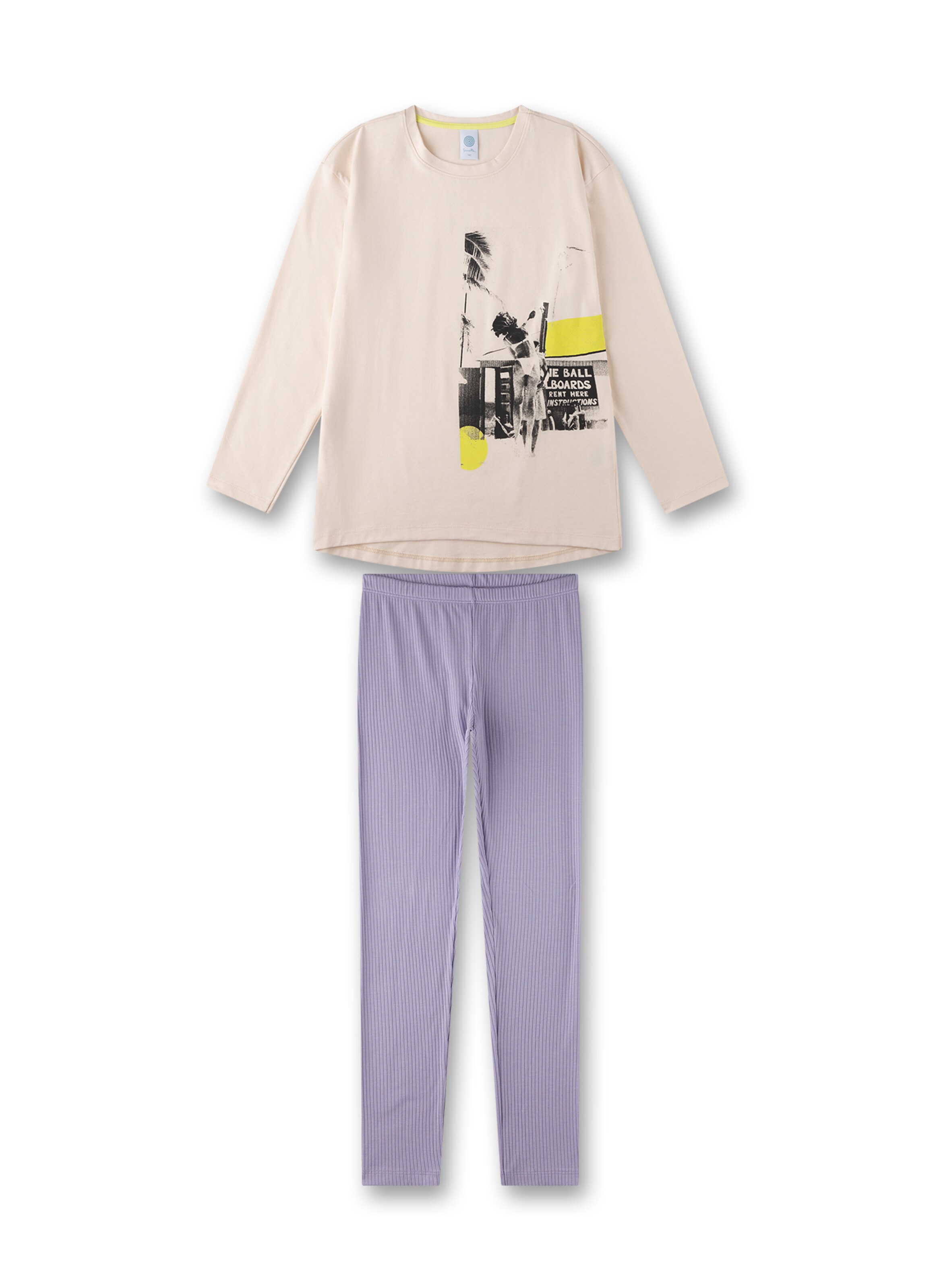 Sanetta Nachtkledij in Beige: voorkant