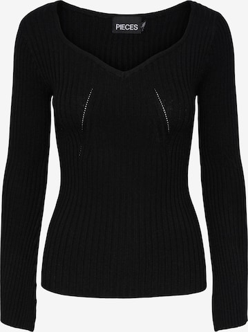 PIECES - Pullover 'ALLISON' em preto: frente