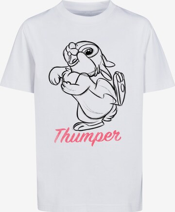 F4NT4STIC Shirt 'Thumper Line Drawing' in White: front
