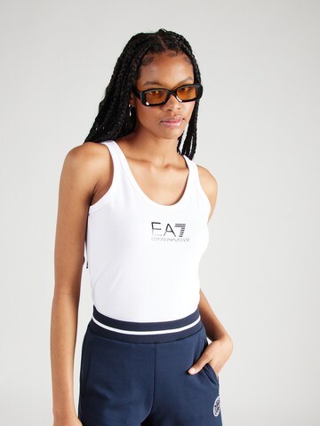 EA7 Emporio Armani Top – bílá: přední strana