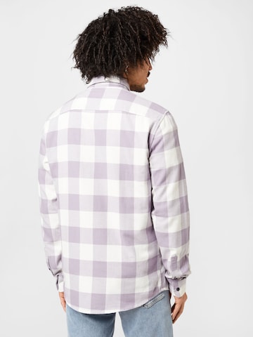 Only & Sons Slim fit Button Up Shirt 'Gudmund' in Purple