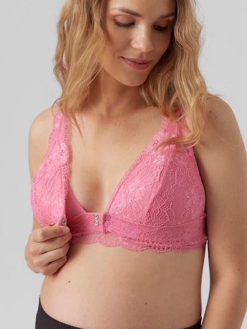 MAMALICIOUS Triangle Nursing Bra 'Senia' in Pink