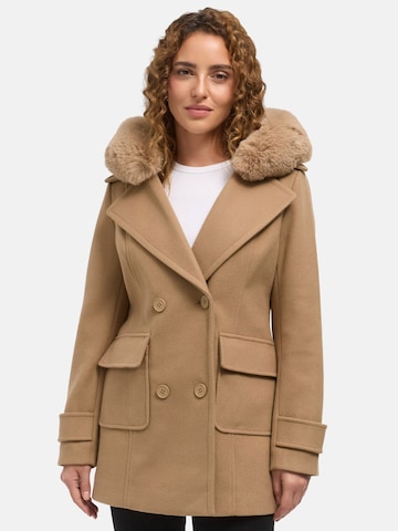Tazzio Wintermantel 'F812' in Beige: voorkant