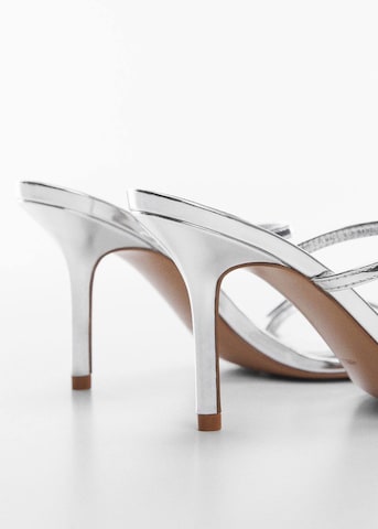 MANGO Strap Sandals 'May' in Silver