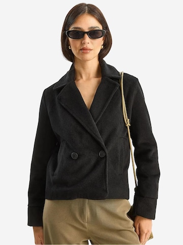 Bianco Lucci Mantel in Schwarz: Vorderseite