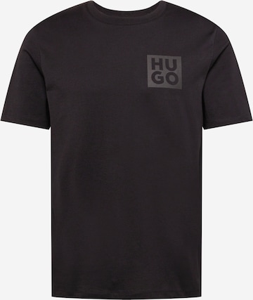 HUGO Red T-shirt 'Detzington' i svart: framsida