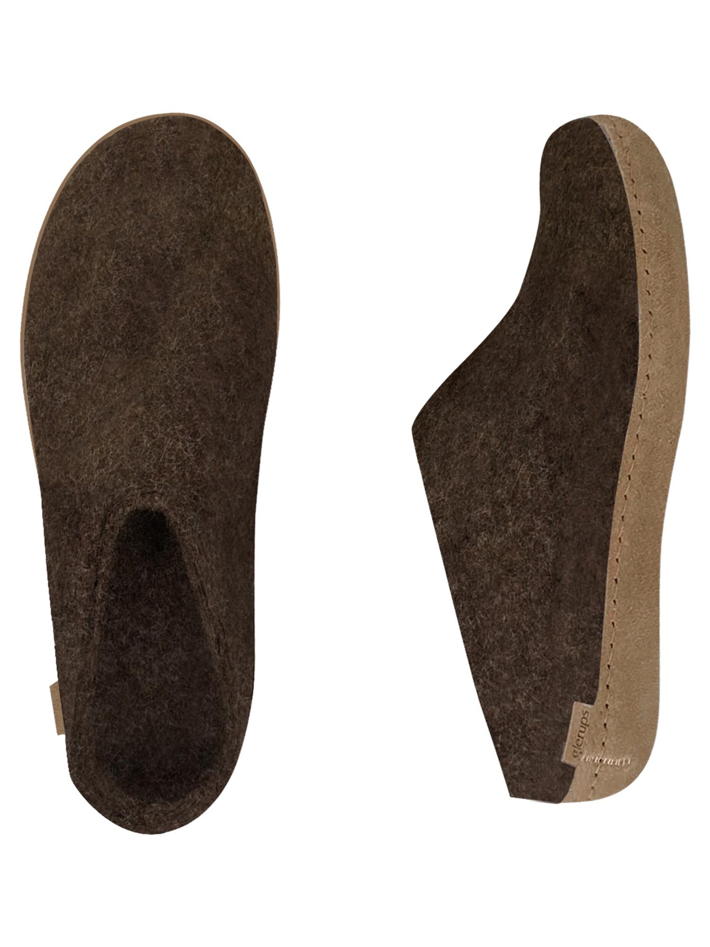 Glerups Huisschoenen 'Ledersohle' in Bruin