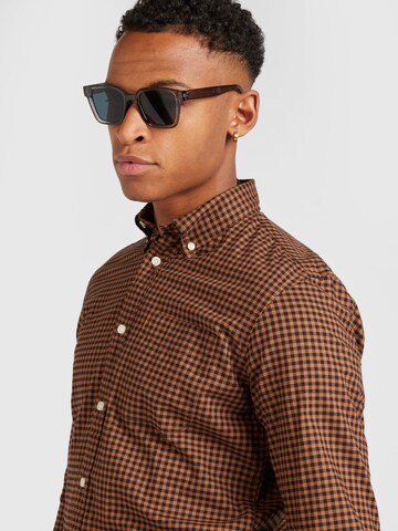 JACK & JONES Regular fit Overhemd 'JPRBLUBROOK' in Bruin