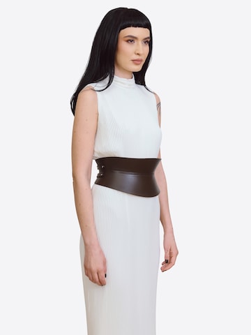 Haute Cuir Riem 'Rounded Hourglass Corset Belt' in Bruin