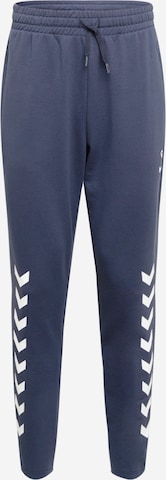 Hummel Tapered Workout Pants 'Ray 2.0' in Blue: front