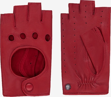 Roeckl Fingerless Gloves ' Florenz Autofahrer ' in Red: front