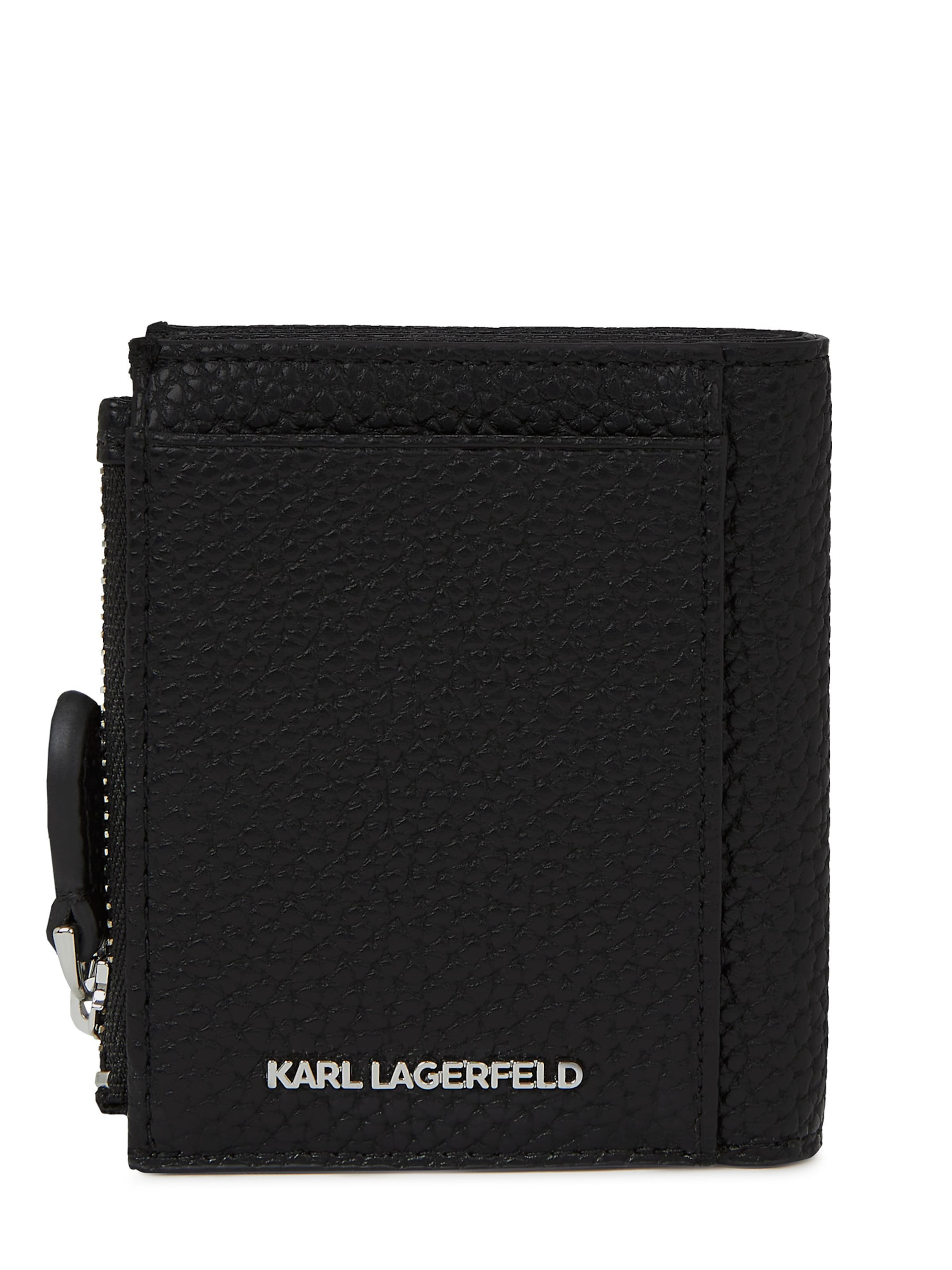 Karl Lagerfeld Портмоне 'Ikon Pebble' в черно