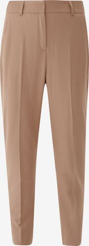 Effilé Pantalon chino 'Sue' s.Oliver BLACK LABEL en marron : devant