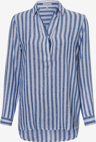 Marie Lund Bluse in Blau: Vorderseite