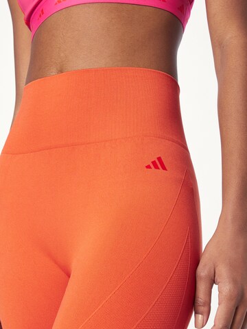 ADIDAS PERFORMANCE Skinny Sporthose 'Seamless' in Orange