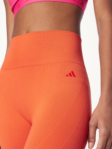 Skinny Pantaloni sportivi 'Seamless' di ADIDAS PERFORMANCE in arancione