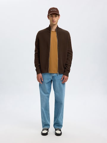 SELECTED Cardigan i brun