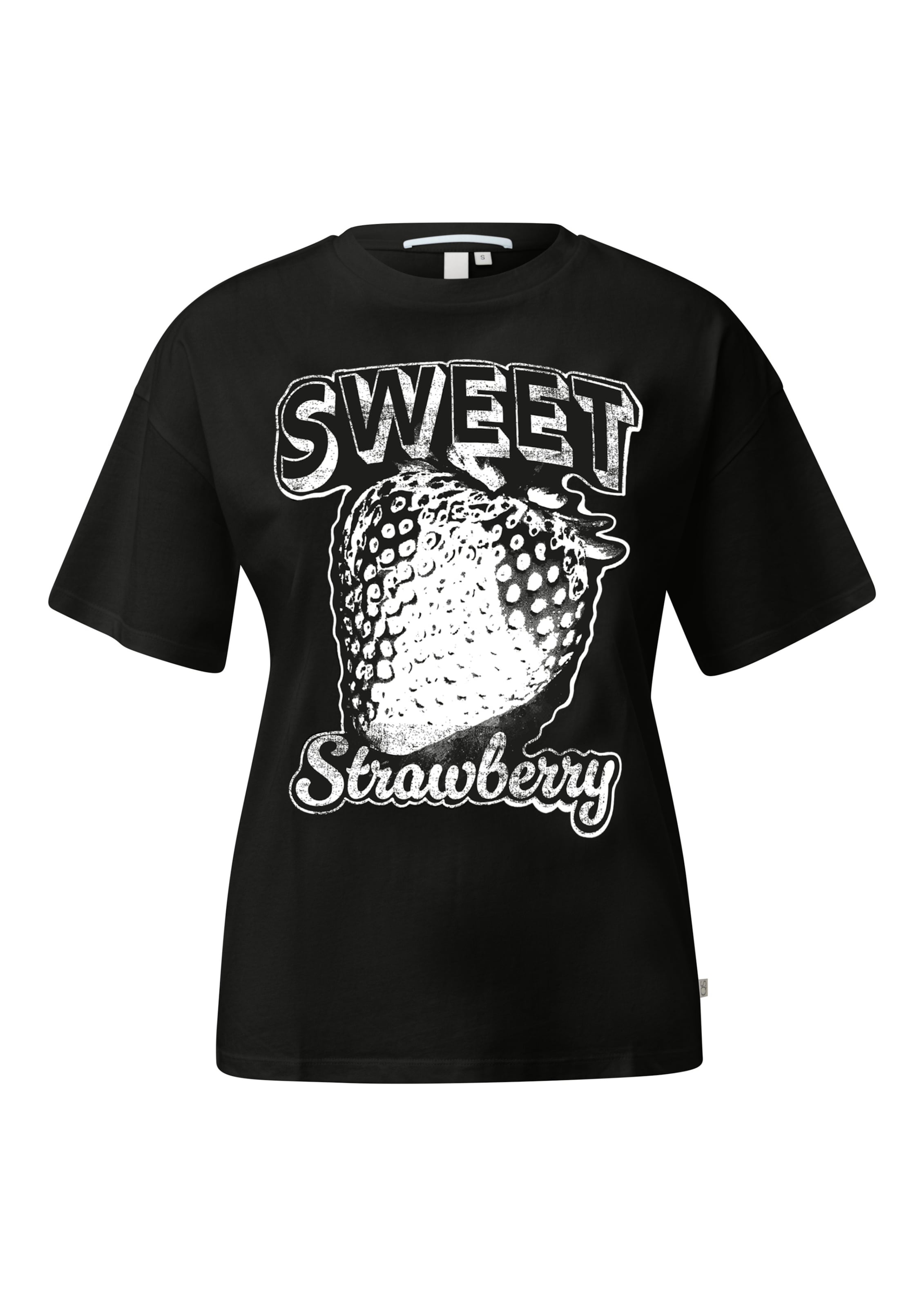 QS T-Shirt in Schwarz: Vorderseite