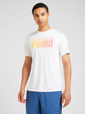 PUMA Koszulka funkcyjna 'Forever. Faster.' w kolorze biały: przód