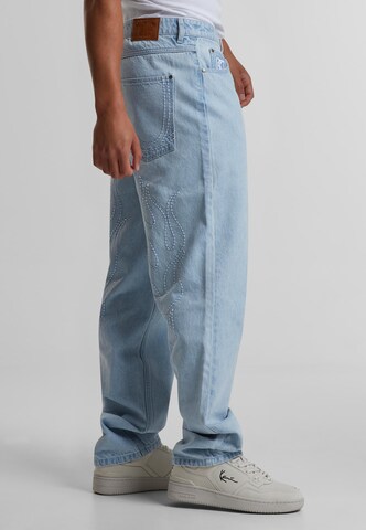 Loosefit Jean 'Flames' Karl Kani en bleu