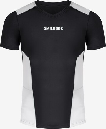 Smilodox Functioneel shirt 'Maison' in Zwart: voorkant