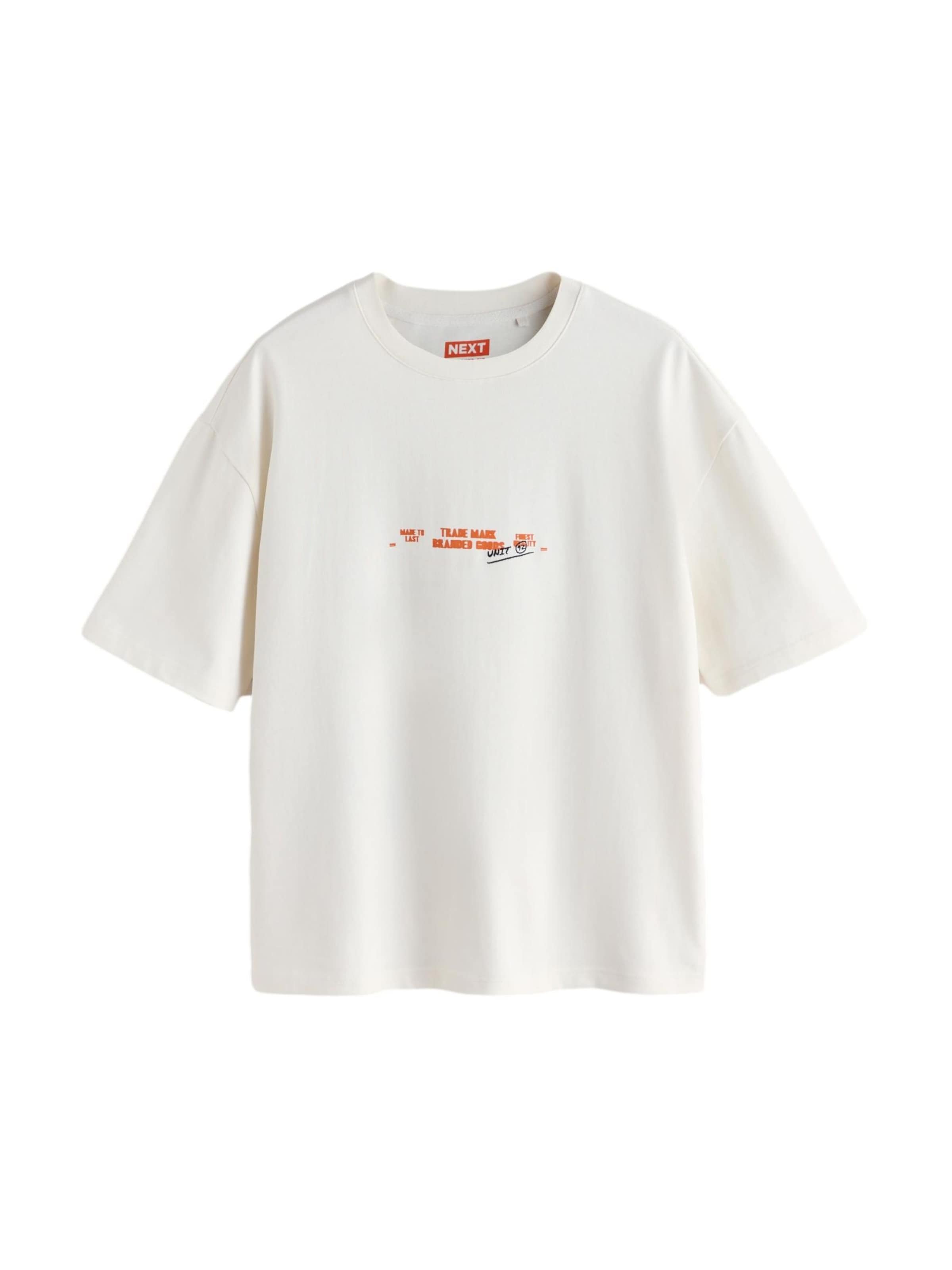 T-Shirt Next en blanc : devant