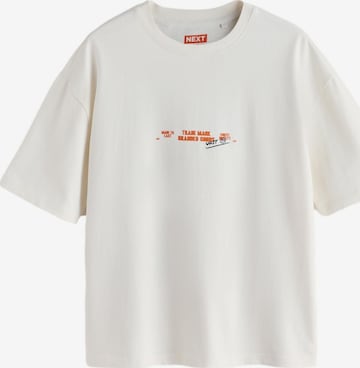 T-Shirt Next en blanc : devant