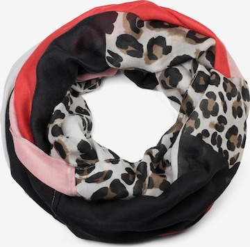 styleBREAKER Schlauchschal 'Leo Loop Schal im Colour Blocking Style' in Rot: Vorderseite