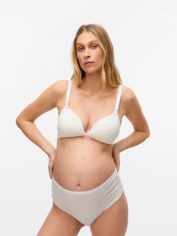 Triangolo Reggiseno da allattamento di MAMALICIOUS in bianco: frontale