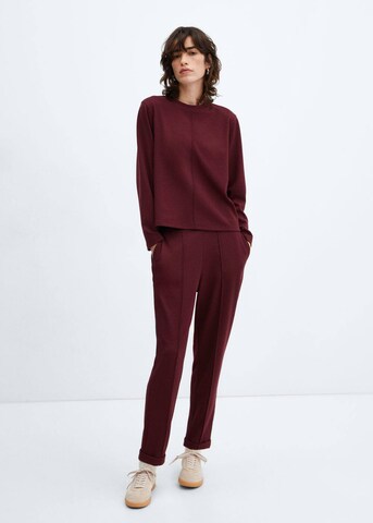 MANGO Tapered Broek in Rood